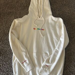 You Matter Cream Pullover Hoodie - Unbranded